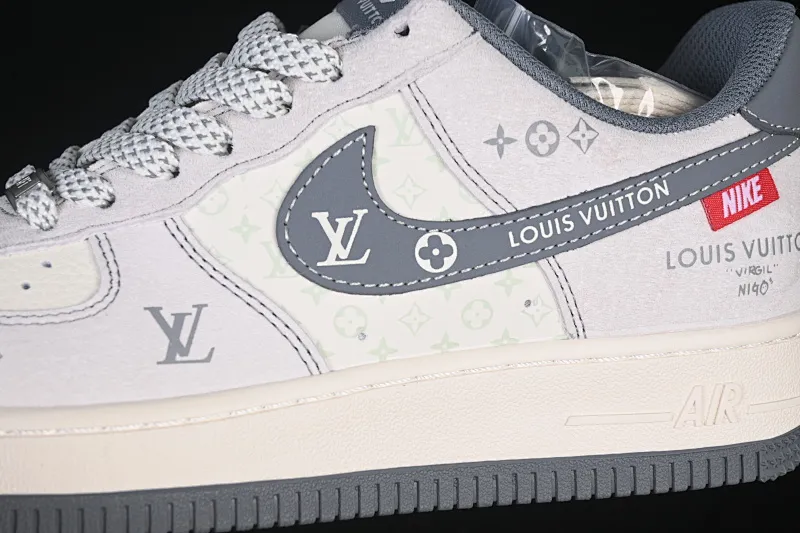 All categories Nk Air Force 1 Air Force series Nk Air Force 1 Low Air Force low-top Nike Air Force 1'07 Low LV joint gray hook woven label Air Force 1 low-top casual sneakers CX5050-Y25